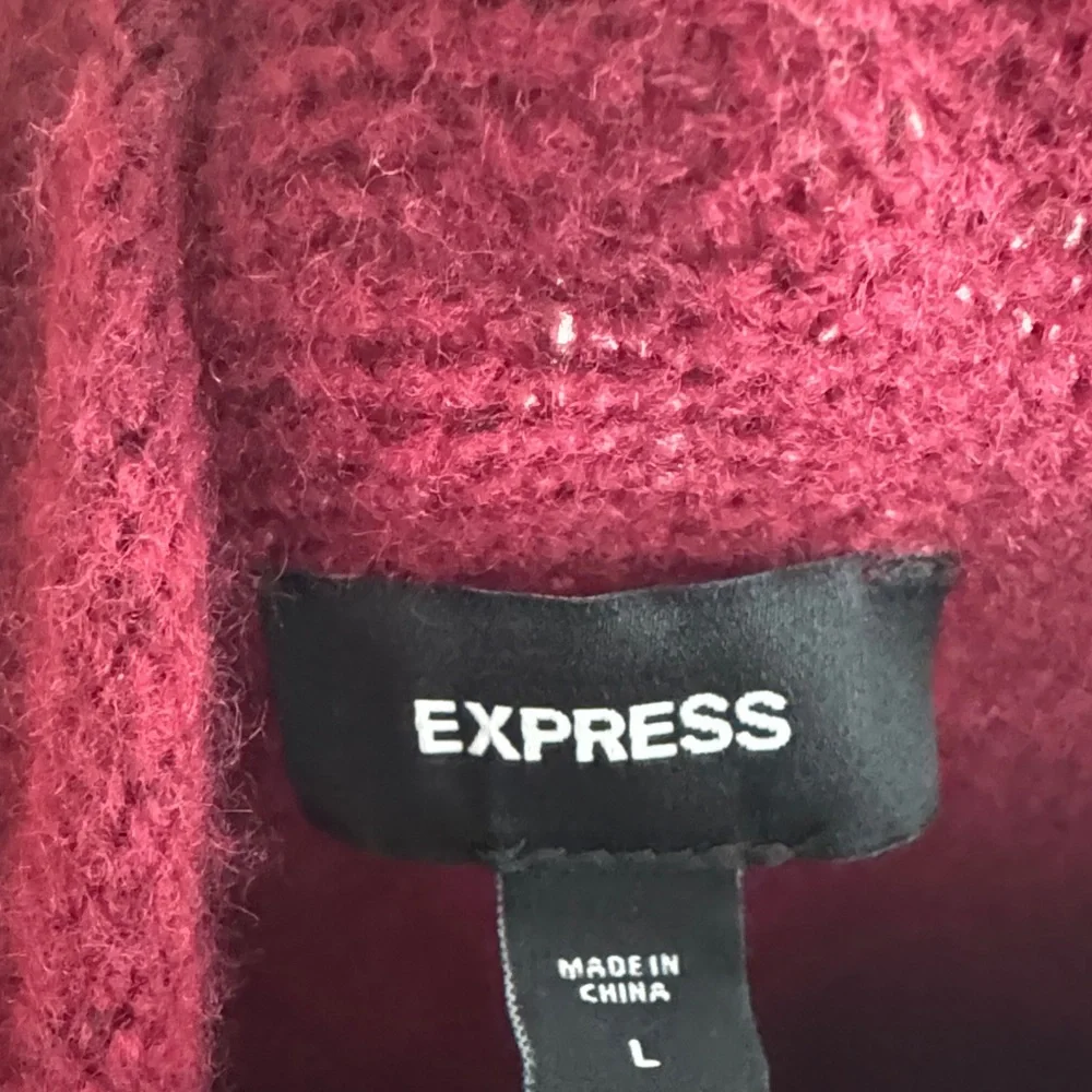 Express Maroon Sweater Large - Picture 2 of 8